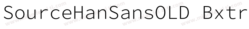 SourceHanSansOLD BxtraLight字体转换